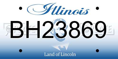 BH23869 Illinois License Plate