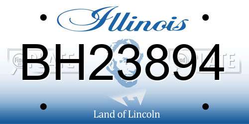 BH23894 Illinois License Plate
