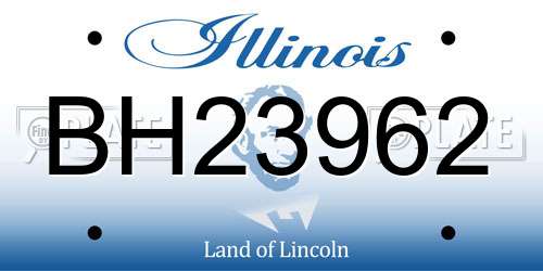 BH23962 Illinois License Plate