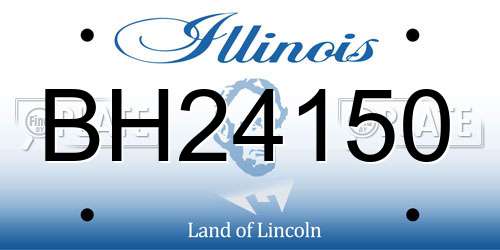BH24150 Illinois License Plate