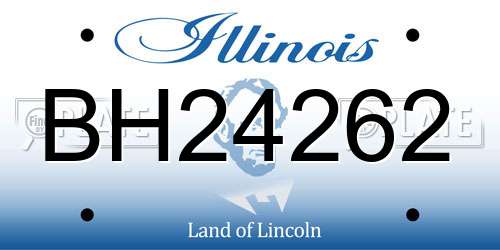BH24262 Illinois License Plate