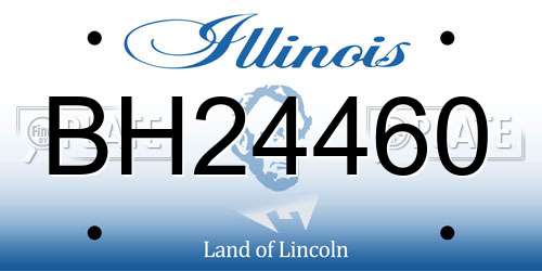 BH24460 Illinois License Plate