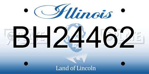 BH24462 Illinois License Plate