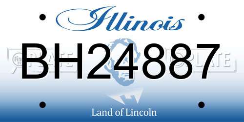 BH24887 Illinois License Plate