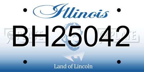 BH25042 Illinois License Plate
