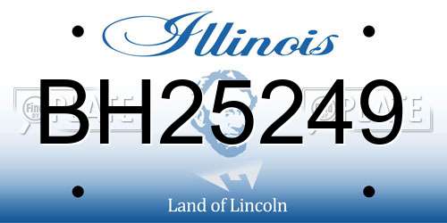 BH25249 Illinois License Plate
