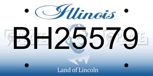 BH25579 Illinois License Plate