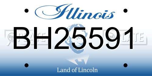 BH25591 Illinois License Plate