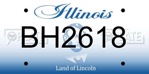 BH2618 Illinois License Plate