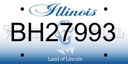 BH27993 Illinois License Plate