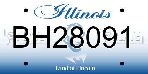 BH28091 Illinois License Plate