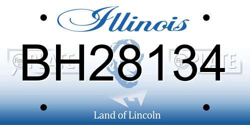 BH28134 Illinois License Plate