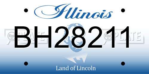 BH28211 Illinois License Plate