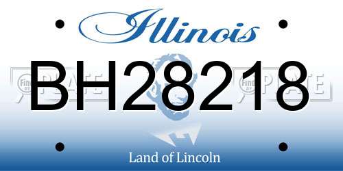 BH28218 Illinois License Plate