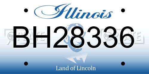 BH28336 Illinois License Plate