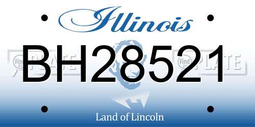 BH28521 Illinois License Plate