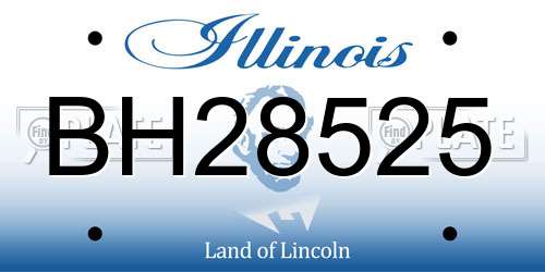 BH28525 Illinois License Plate