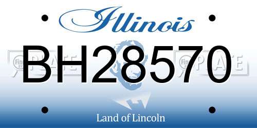 BH28570 Illinois License Plate