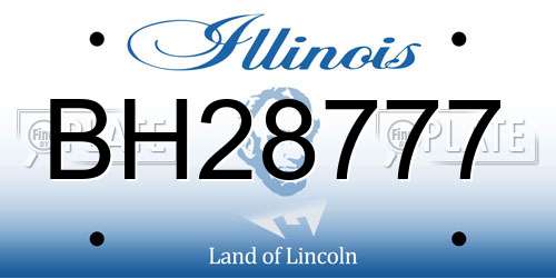 BH28777 Illinois License Plate