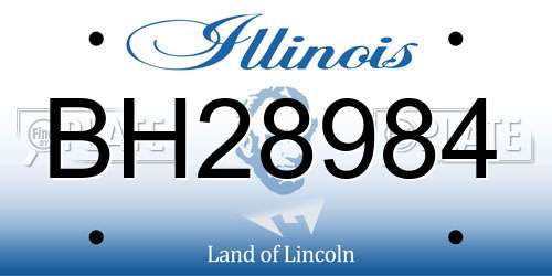 BH28984 Illinois License Plate