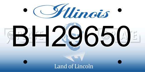 BH29650 Illinois License Plate