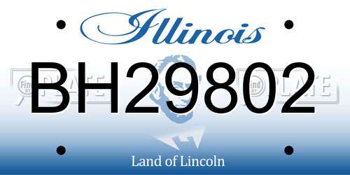 BH29802 Illinois License Plate