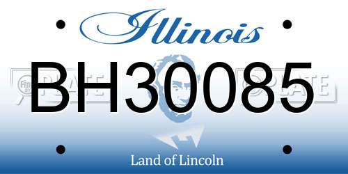 BH30085 Illinois License Plate