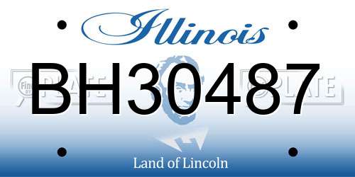 BH30487 Illinois License Plate