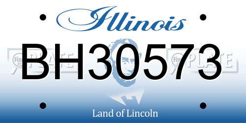 BH30573 Illinois License Plate