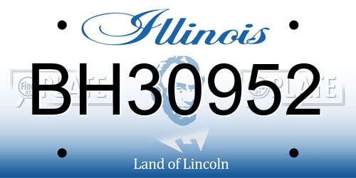 BH30952 Illinois License Plate