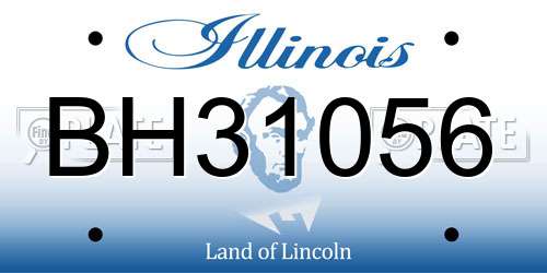 BH31056 Illinois License Plate