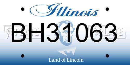 BH31063 Illinois License Plate
