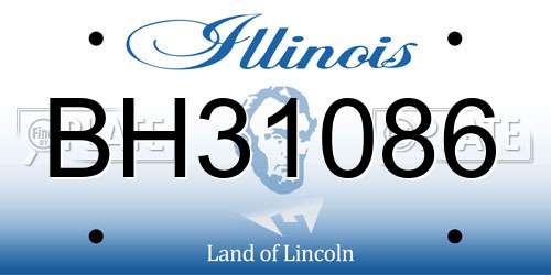 BH31086 Illinois License Plate