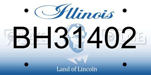 BH31402 Illinois License Plate