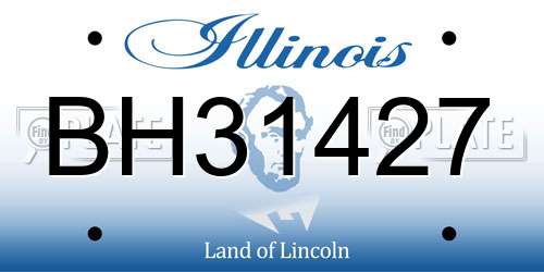 BH31427 Illinois License Plate
