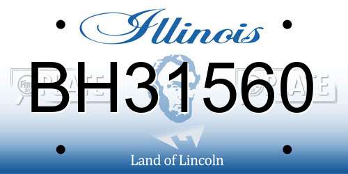 BH31560 Illinois License Plate