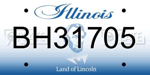 BH31705 Illinois License Plate