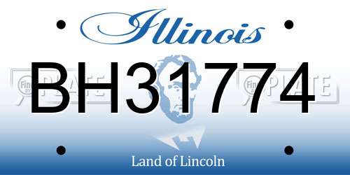 BH31774 Illinois License Plate