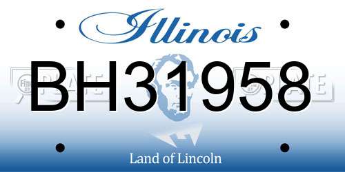 BH31958 Illinois License Plate