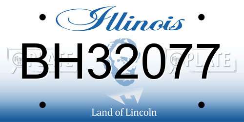 BH32077 Illinois License Plate
