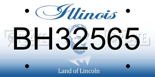 BH32565 Illinois License Plate