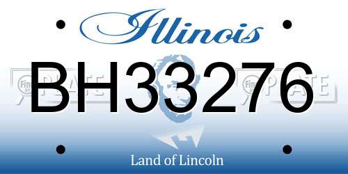 BH33276 Illinois License Plate