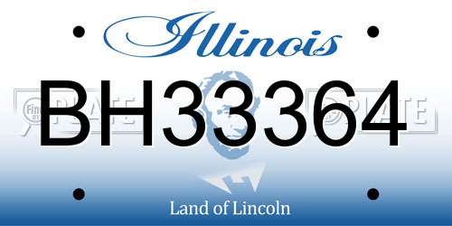 BH33364 Illinois License Plate