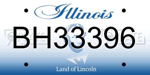 BH33396 Illinois License Plate