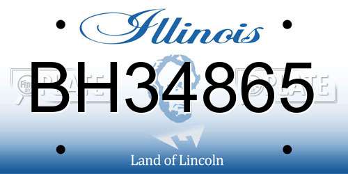BH34865 Illinois License Plate