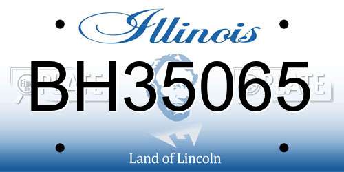 BH35065 Illinois License Plate