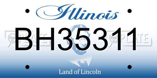 BH35311 Illinois License Plate
