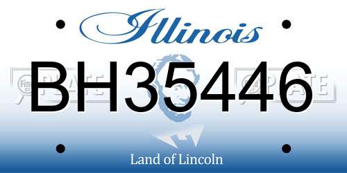 BH35446 Illinois License Plate