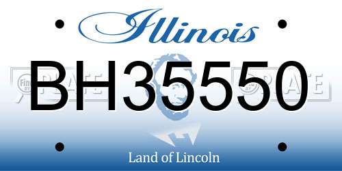BH35550 Illinois License Plate