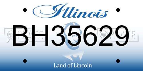 BH35629 Illinois License Plate